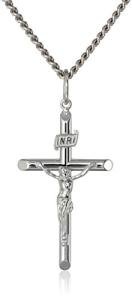 Men's Sterling Silver Crucifix Pendant Necklace