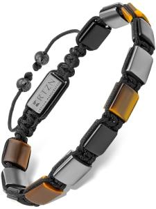Men's Triple Protection Stone Bracelet - Tiger Eye, Obsidian, Hematite