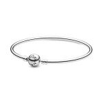 PANDORA Sterling Silver Ball Clasp Charm Bangle