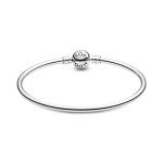 PANDORA Sterling Silver Ball Clasp Charm Bangle