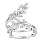 Olive Branch Adjustable Moissanite Ring for Women