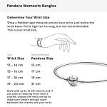 PANDORA Sterling Silver Ball Clasp Charm Bangle