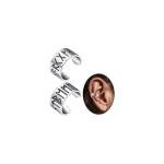 Sterling Silver Runes Clip-On Ear Cuff Earrings