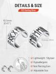 Sterling Silver Runes Clip-On Ear Cuff Earrings