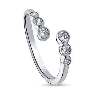 BERRICLE Sterling Silver Bubble CZ Wrap Ring