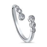 BERRICLE Sterling Silver Bubble CZ Wrap Ring