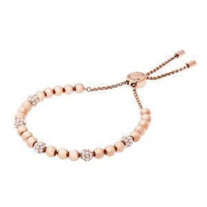 Michael Kors Rose Gold Pavé Beaded Bracelet