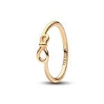 PANDORA Gold-Plated Infinity Knot Ring - Size 7