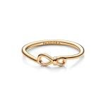 PANDORA Gold-Plated Infinity Knot Ring - Size 7