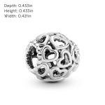 PANDORA Sterling Silver Hearts Charm for Bracelets