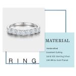 Moissanite 7 Stone Wedding Ring in White Gold