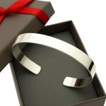 Engravable Sterling Silver Unisex Cuff Bracelet