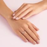 PANDORA You & Me Sparkling Heart Ring Size 7