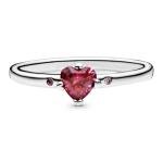 PANDORA You & Me Sparkling Heart Ring Size 7