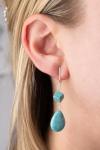 Trendy Turquoise Clip-On Dangle Earrings for Women