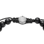 Diesel Unisex Black Stainless Steel Beaded Bracelet