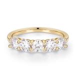 5 Stone Moissanite Promise Ring in 14K Gold