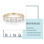 5 Stone Moissanite Promise Ring in 14K Gold