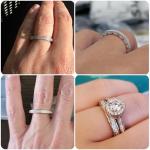 Stackable CZ Wedding Band Ring for Women