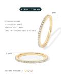 Rose Gold Vermeil Stackable CZ Ring for Women