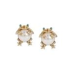 Betsey Johnson Cute Frog Stud Earrings