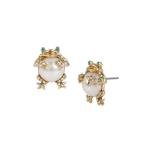 Betsey Johnson Cute Frog Stud Earrings