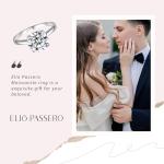 1CT Moissanite Solitaire Engagement Ring in Silver