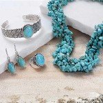 Turquoise Chunky Cluster Statement Bib Necklace