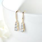Elegant Moissanite & Diamond Drop Earrings for Women