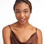 Sterling Silver Sideways Cross Necklace for Women