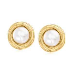Love Knot Clip-On Earrings with Cultured Pearls