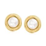 Love Knot Clip-On Earrings with Cultured Pearls