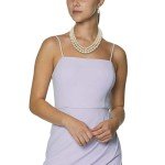 Layered Gold Pearl Choker Necklace and Earring Set