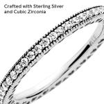 PANDORA Halo Sparkle Hearts Ring in Silver