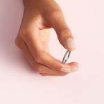 PANDORA Halo Sparkle Hearts Ring in Silver