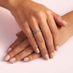 PANDORA Halo Sparkle Hearts Ring in Silver