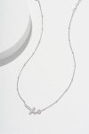 Sterling Silver Sideways Cross Necklace for Women