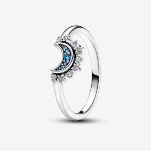 Pandora Sparkling Blue Moon Ring for Women