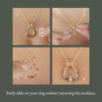 Emily C Ring Holder Necklace for Weddings & Gifts