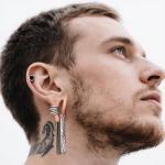 Stainless Steel Vortex Stacked Ring Cuffs for Gauges