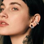 Stainless Steel Vortex Stacked Ring Cuffs for Gauges