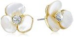 Kate Spade Cream Flower Disco Stud Earrings