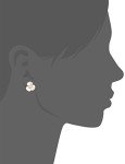 Kate Spade Cream Flower Disco Stud Earrings