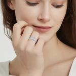 Princess Cut Engagement & Wedding Ring Set for Women