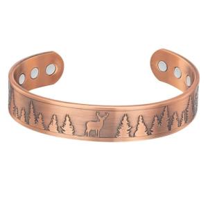 Wildlife Men's Copper Magnetic Bangle Bracelet