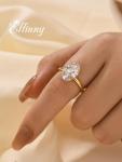 Elongated Oval Cut Simulated Diamond Engagement Ring