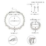 Elegant Austrian Crystal Pearl Vintage Wedding Jewelry Set