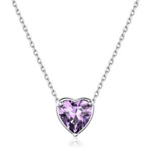 Sparkling Birthstone Pendant Necklace in Sterling Silver