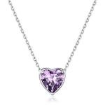 Sparkling Birthstone Pendant Necklace in Sterling Silver