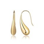 18k Gold Plated Sterling Silver Teardrop Earrings